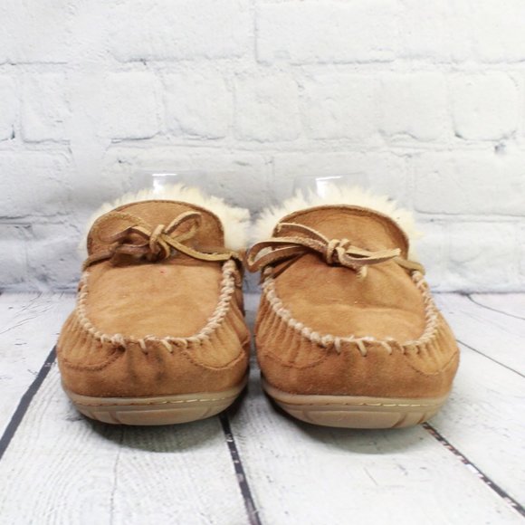 LL BEAN Wicked Good Lined Mocs Slippers Size 9 W - Picture 4 of 9